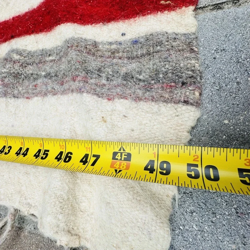 Handmade Wool Blanket Unisex 73x50 Multicolor Guatemalan Mayan Momostenango Art